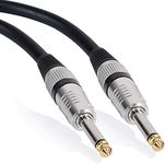 SeCro Premium 6.35mm - 1/4 inches Male to 6.35mm -1/4 inches Male Mono Plug Cable (Black, 10 Meters)