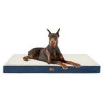 Bedsure Extra Large Dog Bed - Orthopedic Big Dog Beds with Removable Washable Cover for Extra Large Dogs, Egg Crate Foam Pet Bed Mat, Suitable for Dogs Up to 100 lbs, Denim Blue