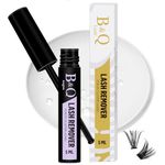 B&Q Lash Remover 5ml Fast Dissolution Lash Glue Remover Low Irritation Eyelash Remover for Extensions Lash Bond and Seal Remover Eyelash Remover Individual Lashes（Remover 5ML）