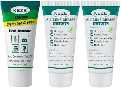 Keze Dielectric Grease Automotive Electrical Grease for Connectors Grasa 1 oz 1 Pcs Silicone Grease with PTFE,Teflon-Based Lubricant Silicon Grease Tube 1 oz 2 Pcs