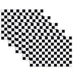 50 Pcs Checkered Paper Placemats Bl