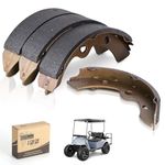 10L0L Golf Cart Brake Shoes Set (2 Front, 2 Rear) Fits Select Club Car, E-Z-GO and Yamaha Models