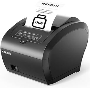 MUNBYN Imprimante Thermique de reçus P047 avec Port USB Unique, imprimante POS 80 mm, imprimante Thermique directe Compatible avec Android Windows PC Chromebook (Port USB)