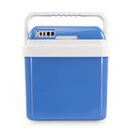 electriQ 24l Portable Hot Cold Electric Cool Box with 12v and Mains Plug