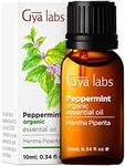 Gya Labs Organic Peppermint Oil for Hair - Mint Essential Oils - Premium Grade Natural Organic Peppermint Essential Oil for Diffuser & Skin -(10ml)