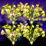 Solar Butterfly Lights, 4 Pack Solar Garden Lights Outdoor Waterproof Decorative New Upgraded 42 LED Solar Lights for Garden Yard Outdoor Decor Pathway