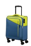 American Tourister Daring Dash - Spinner S, Expandable Hand Luggage, 55 cm, 39/46 L, Green/Blue (Lime/Coronet), Green/Blue (Lime/Coronet), Spinner S (55cm - 39/46 L), Carry-on Luggage
