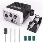 Nail Drill Machine, JSDA® Professional E Files for Acrylic Nails Gel, Electric Nail Drill Files JD400, Adjustable Speed 30000RPM, 4 Bits, Powerful Manicure Pedicure Set for Nail Care Nail Art