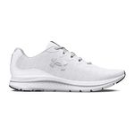 Under Armour Women's Charged Impulse 3 Knit Running Shoe, (100) White/White/Metallic Silver, 5