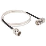 3G/6G SDI Cable HD-SDI BNC Male to Right Angle BNC Male 75 Ohm RG179 Jumper Cables 3ft for Surveillance Camera System Cables/CCTV/DVR/TV