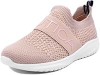 Nautica Kids Girls Youth Fashion Sneaker Running Tennis Shoes -Slip On-West Deck Youth-Blush Size-3