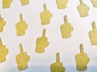 50 x Gold Break Up Middle finger Confetti | Divorce Table Confetti