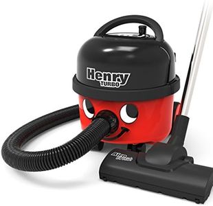 Numatic HVT160 Henry Turbo Vacuum Cleaner with AiroBrush Turbo Head, Microfresh Filtration System, 620W, 6L, Red/Black