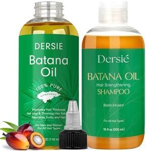 Dersie Batana Oil for Hair Growth Kit: 100% Pure Batana Oil + Batana Hair Growth Shampoo – Sourced from Honduras for Stronger, Fuller, Healthier Hair – For Coily, Curly, Dry, Damaged & All Hair Types