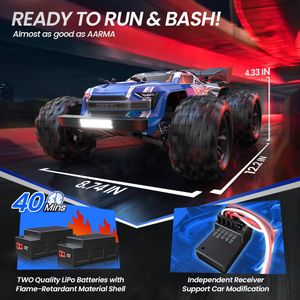 DEERC 1:16 Brushless RC Truck – High-Speed Remote Control Car