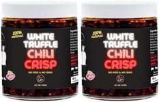 SAUCE UP 100% Natural Artisan Chili-Crisp 6oz- Premium 13 Ingredients, Vegan, Keto, Zero Msg, Crafted in NYC(Hot, Sweet, Crispy, Umami, Smoky, Savory)- Good on Anything Chili Sauce (White Truffle)