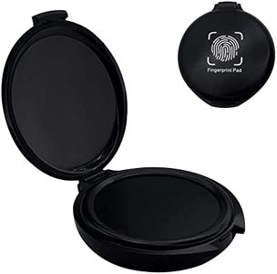 Fingerprint Ink Pad,Black Thumbprint Ink Pad for Notary Supplies Portable Fingerprint Kit for Identification Security ID Fingerprint Cards Law Enforcement Fingerprint Stamp Ink Pad