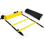 Training Ladder, 6M 12-Rung Adjustable Speed Agility Ladder with Carry Bag for Kids Adults Soccer Football Fitness Feet Football Speed Training Competitive Sports Football Supplies