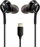 UrbanX 2021 Earbuds Stereo Headphones for Samsung GalaxyTab S5e/Tab S6/Tab S6 5G/Tab S7/Tab S7 FE/Tab S7+ Designed by AKG - Braided Cable with Microphone and Volume Remote Type-C Connector