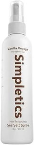 Simpletics Himalayan Sea Salt Hair Spray (Vanilla Scent) – Natural 5-Ingredient Formula for Beach Waves & Volume – Light Hold, Non-Greasy, Paraben & Sulfate Free – Unisex 8 fl oz