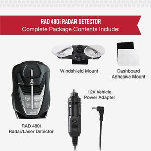 Cobra RAD 480i Radar Detector – Long Range, Bluetooth, Voice Alerts
