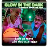 Glow in The Dark Sports Bracelets: 6 Blue, 6 Green | Identify Teams | Light Up 12 Players | for Glow in The Dark Basketball, Football, Volleyball, Soccer | Bright, Adjustable & Reusable