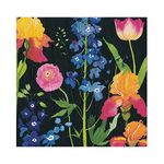 Black Summer Garden Floral Entertaining with Caspari Paper Caspari Paper Luncheon Napkin 20 in Pack 33cm Square