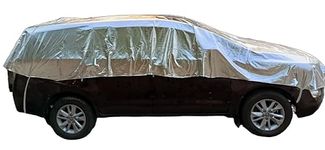 Smart Fabrik Insulated Cover For Suv Car || Uv Protection Heat Refective (Half Bodysilver)