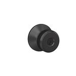 Schlage F51A BWE 622 Bowery Entrance Lock Knob, Matte Black