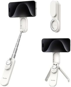 TELESIN Magnetic Mini Selfie Stick, Phone Tripod for iPhone 17 16 15 & Android, Portable Pocket-Size Phone Stand with Zoom Remote Control, Mag-Safe Tripods for Desk/Solo Travel/TikTok Content Creation