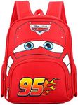Miotlsy Kids Cars Backpack Lightning McQueen 3D Effect Car Children's School Nursery Lunch Bag with Zipper Pocket for Boys Girls Teenagers