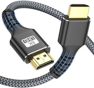 looyotul 8k Cavo Hdmi 2m Ultra Alta Velocità HDMI 2.1 Cavo 8K@60HZ 4K@120HZ 48Gbps Cavo HDMI per HDTV,PS4,PS5,Monitor Laptop, HDCP 2.2 & 2.3 Supporto HDR,eARC,Ethernet,Dolby.(Nero)