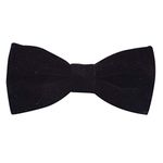 VOICI France Mens Bow Tie pure silky velvet fabric Black color adjustable bend free Size