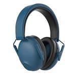 JLab JBuddies Protect Kids Ear Defenders - 23dB NRR Adjustable Ear Protectors for Children, Toddler, Boys & Girls - Hearing Protection Headphones - Foldable Children's Ear Defenders, Navy Blue