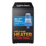 Samsung 8 Kg, 5 Star, Hygiene Steam, Ecobubble, Quick Wash, Soft Closing Door, Digital Inverter, Fully-Automatic Top Load Washing Machine (WA40F08H2CTL, In-Built Heater, Stainwash, Deep Charcoal)