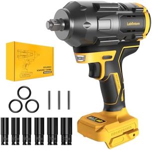 Labfintom Cordless Impact Wrench for De-Walt 20V Battery, 1/2" High Torque Impact Gun, 900Ft-lbs(1200N.m) Brushless Power Impact Driver with 4-Mode Speed, LED Work Light (Battery NOT included)