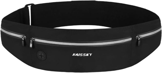 HAISSKY Running Belt Waist Pack – Water Resistant, Fits Phones Up to 6.9”