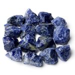 MAIBAOTA Natural Blue Sodalite Raw Crystals Bulk Healing Crystal Stones 1" Raw Rough Gemstones Rocks for Tumbling Polishing Cutting Reiki Witch Quartz Crystals