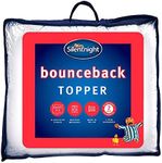 Silentnight Bounceback Topper - Sleep Support Mattress Topper Luxury Soft Cosy - Machine Washable Bed Toppers Covers Pad,White,King