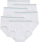 Stafford 6 Pair Blended Cotton Full-Cut Briefs (Large) White