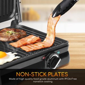 Aigostar 2000W Sandwich Toaster – Non-Stick, Compact Electric Grill