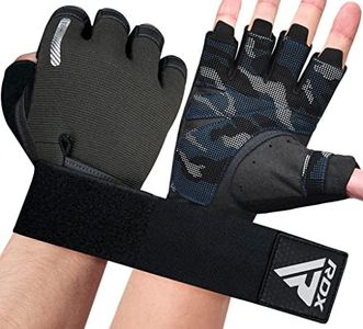 RDX Weight Lifting Gloves, Additional Stretchable Long Support, Full Grip, Men Women Fitness HIIT Workout, Bodybuilding Powerlifting Strength Training Cycling Exercise Home Gym Equipment