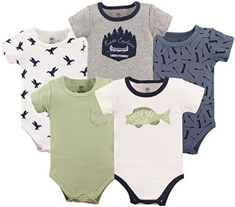 Yoga Sprout Baby Cotton Bodysuits, Little Explorer 5Pk, 3-6 Months