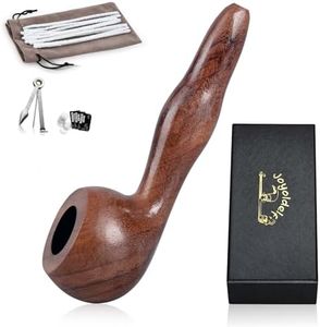 Joyoldelf Rosewood Tobacco Pipe Set - Mini Apple Smoking Pipe Starter Kit with Gift Box and Accessories