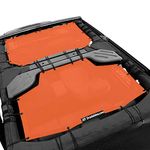 Shadeidea Sun Shade for Jeep Wrangler JK Unlimited (2007-2018) 4 Door-Orange Mesh Screen Sunshade JKU Top Cover ( Front & Rear 2 pcs ) UV Blocker with Grab Bag - 10 Years Warranty