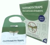 4 Pack Clothes Moth Traps | Child and Pet Safe | Protect Clothes, Sweaters, Wool, Carpet | Adhesive Moth Traps for Clothes