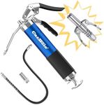 CarBole Grease Gun 8000PSI with Coupler High Pressure Pistol Grip Handle Fit 14oz Cartridge and Bulk With 18 inch Flex Hose