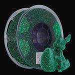 3IDEA e-Sun eStars PLA Luminous 3D Printer Filament, 1.75mm 1KG Spool Upgrade Strong Glow in The Dark Shiny PLA for 3D Printers, Luminous Shiny Galaxy Black