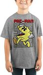 Youth Boys Pac-Man Retro Video Game Grey Graphic Tee-Medium