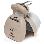 DogBuddy Pooper Scooper, Portable Dog Pooper Scooper, Poop Scoop for Small and Large Dogs, Pooper Scooper with Bag Attachment, Leash Clip and Dog Poop Bags Included (Medium, Taupe)